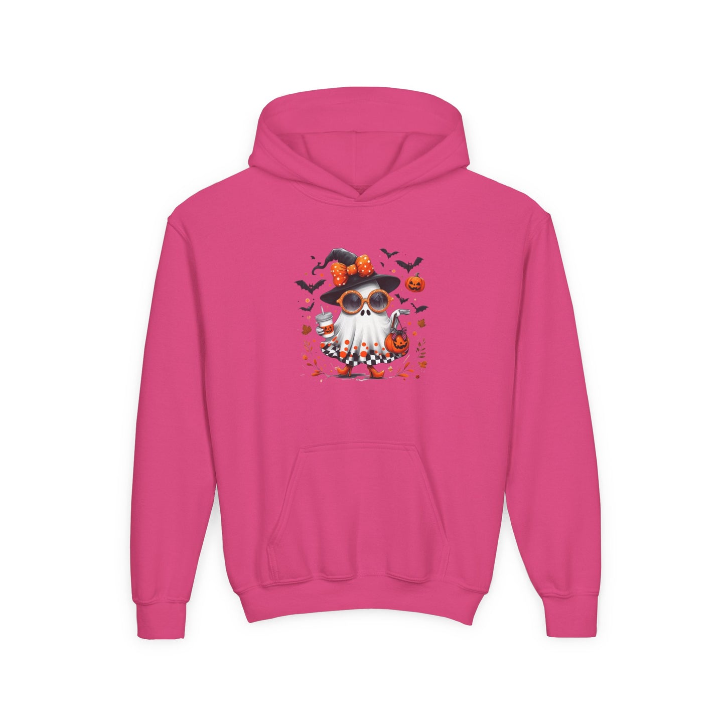 Cute Halloween Ghost T-Shirt | Trendy Witch Ghost Outfit | Spooky Fall Shirt for Women | Pumpkin Aesthetic Halloween Apparel Gift Kids Hoodie