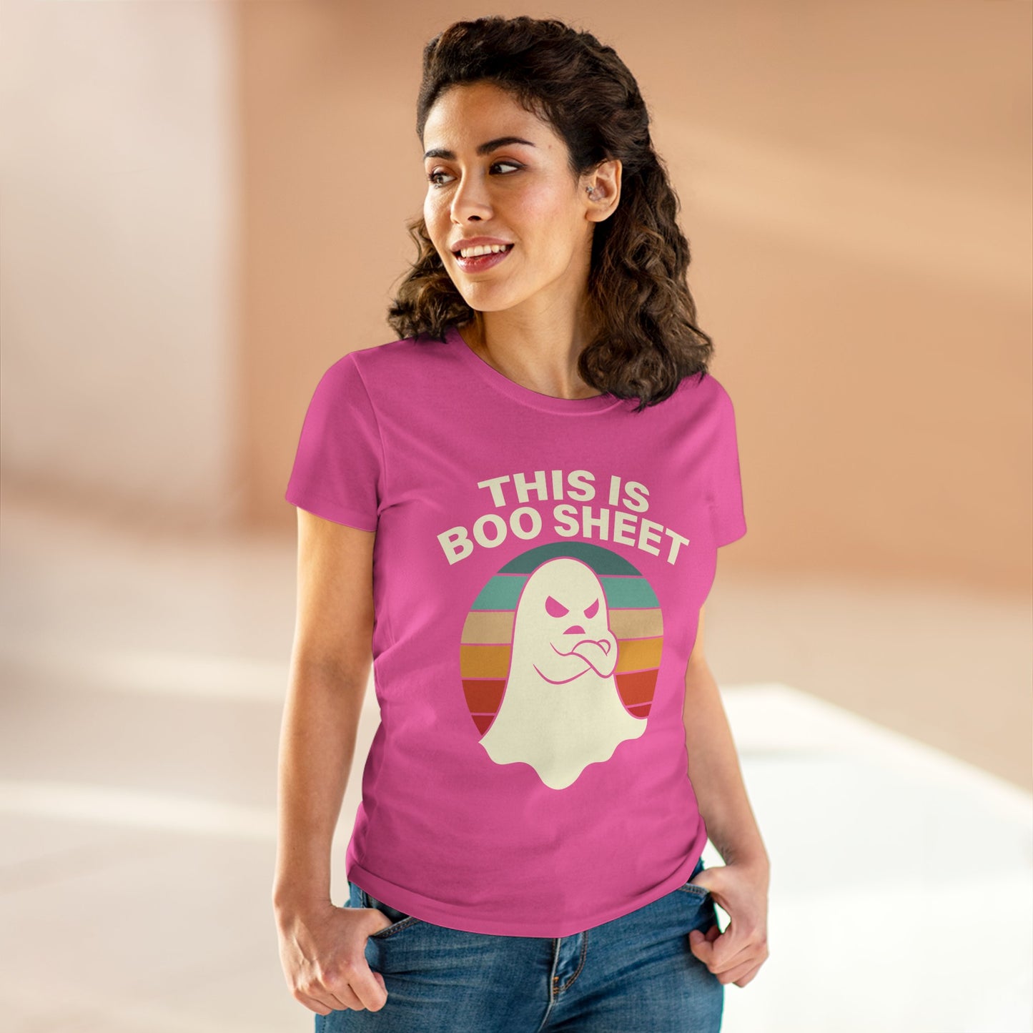 This Is Boo Sheet Funny Halloween | Sarcastic Ghost Shirt for Spooky Season | Retro Ghost Graphic Tee for Men & Women