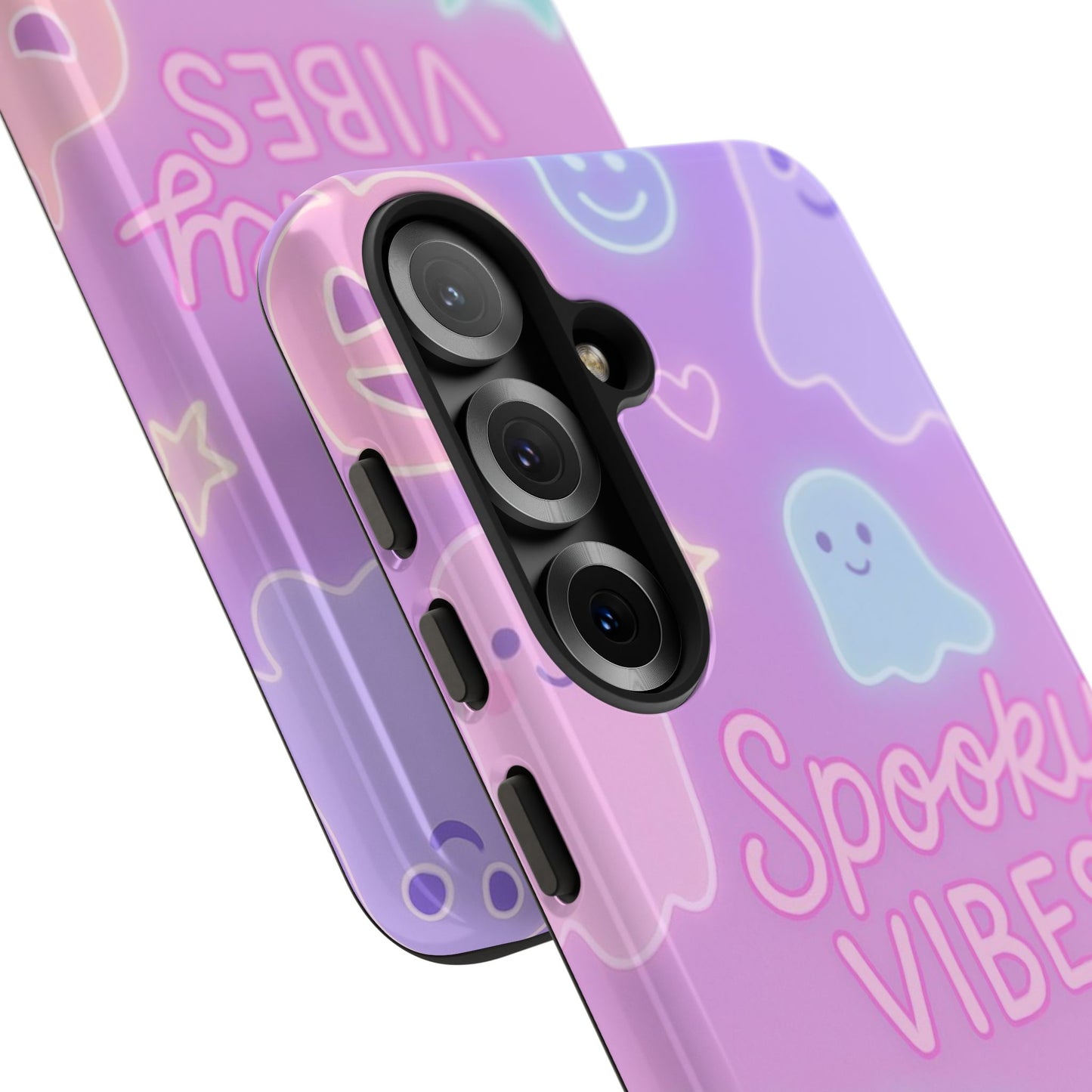Spooky Vibes Pastel Halloween Design | Cute Ghosts, Pumpkins & Bats Aesthetic Phone Cases