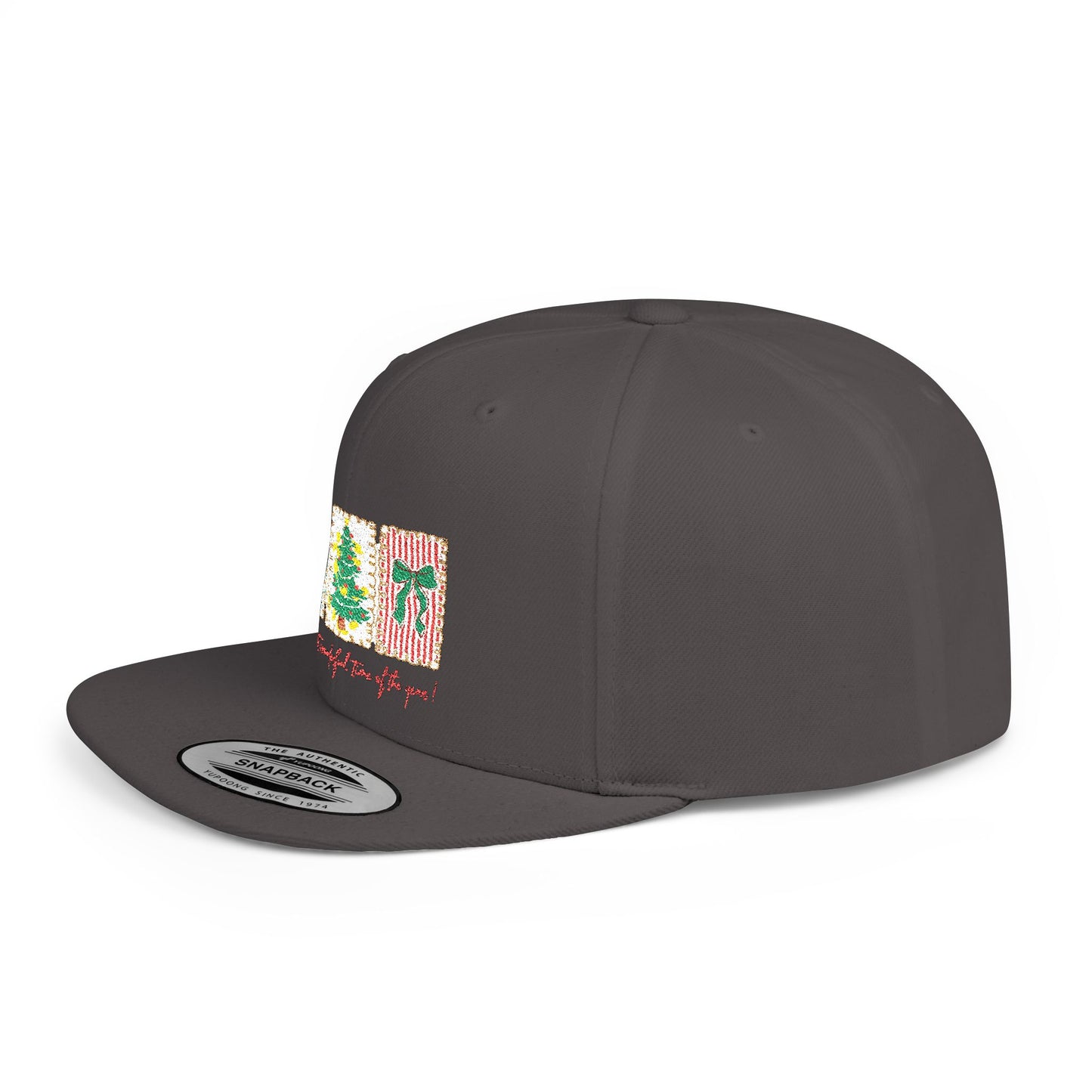 Festive Christmas Tree & Bow Design | It’s the Most Wonderful Time of the Year – Holiday Shirt, Mug, Tote & Home Decor Snapback Cap