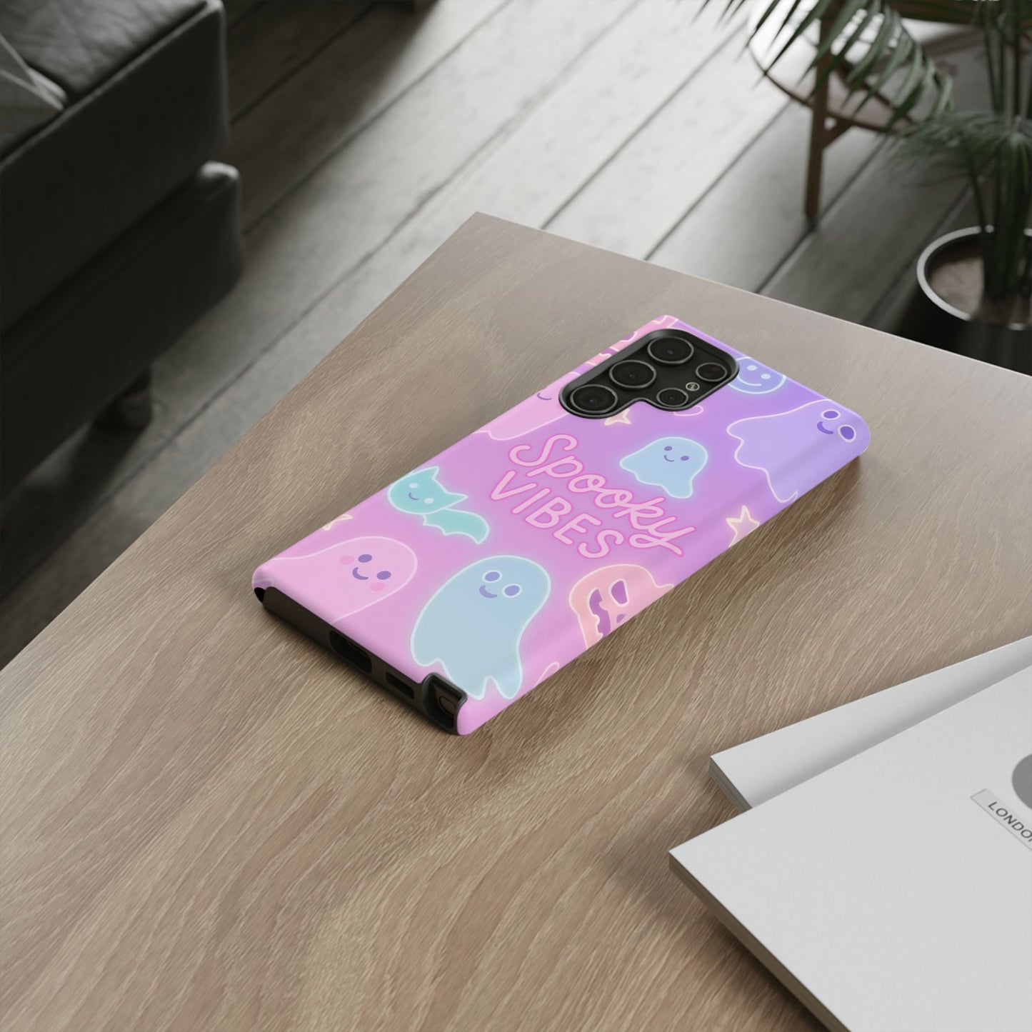 Spooky Vibes Pastel Halloween Design | Cute Ghosts, Pumpkins & Bats Aesthetic Phone Cases