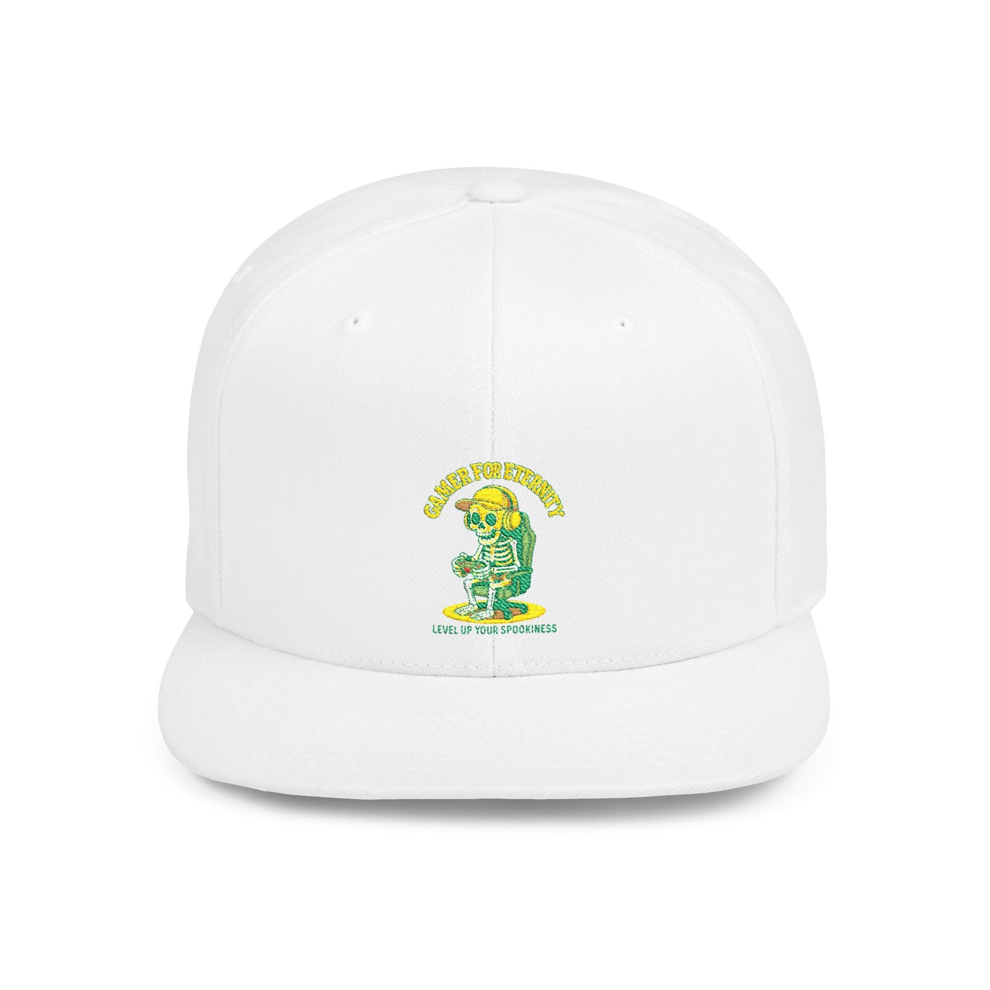 Trendy Flat Bill Snapback Hat, Casual Outdoor Cap, Custom Graphic Hat, Perfect for Summer Festivals, Streetwear Accessory, Snapback Cap