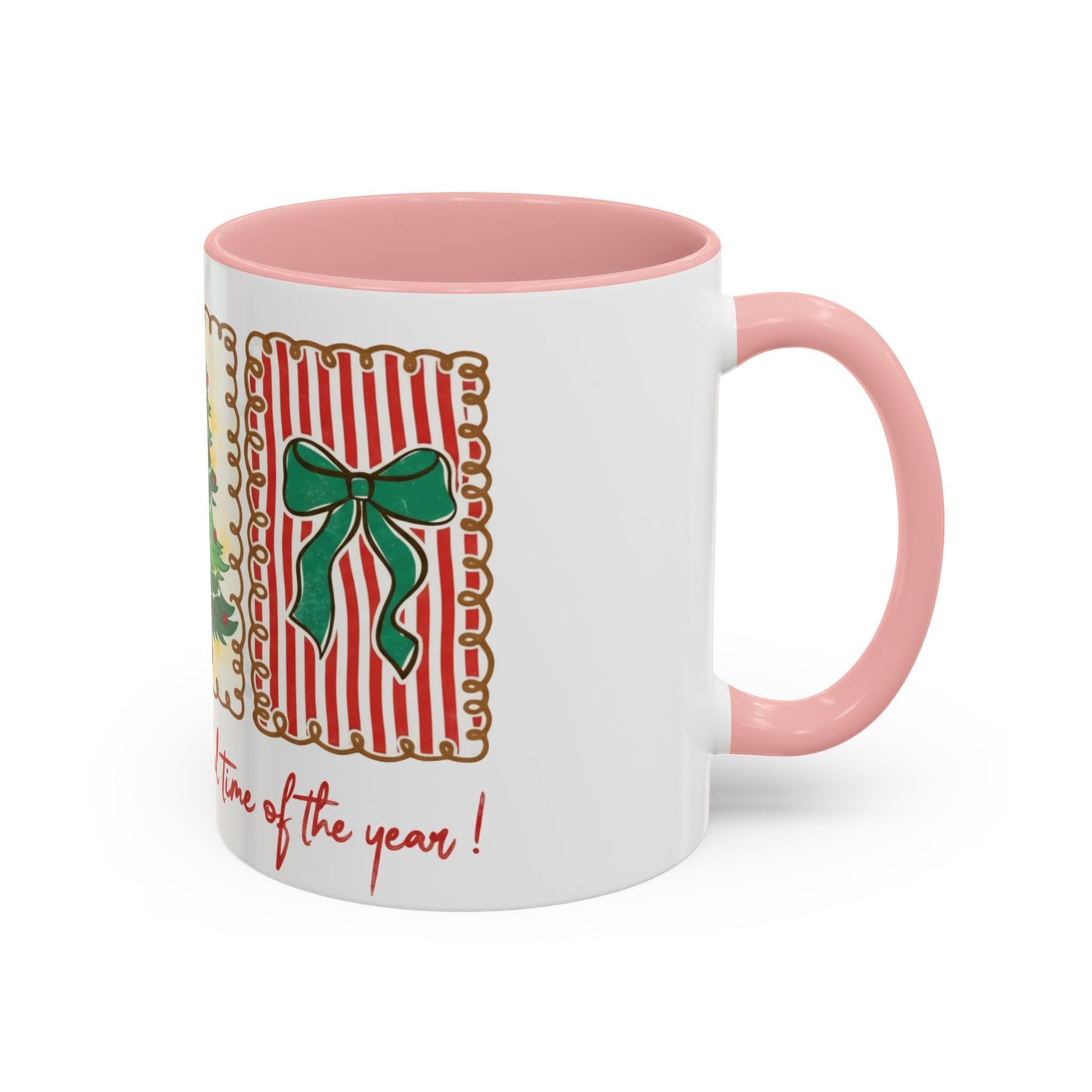 Festive Christmas Tree & Bow Design | It’s the Most Wonderful Time of the Year – Holiday Shirt, Mug, Tote & Home Decor Accent Mug