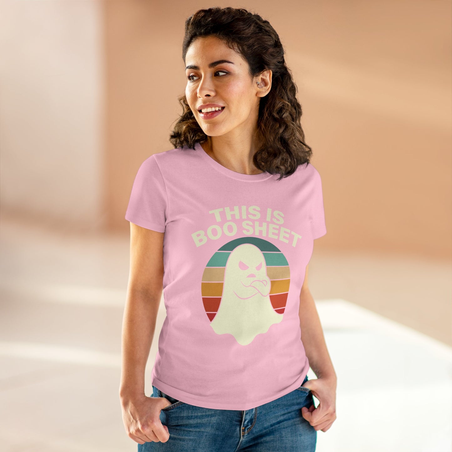 This Is Boo Sheet Funny Halloween | Sarcastic Ghost Shirt for Spooky Season | Retro Ghost Graphic Tee for Men & Women