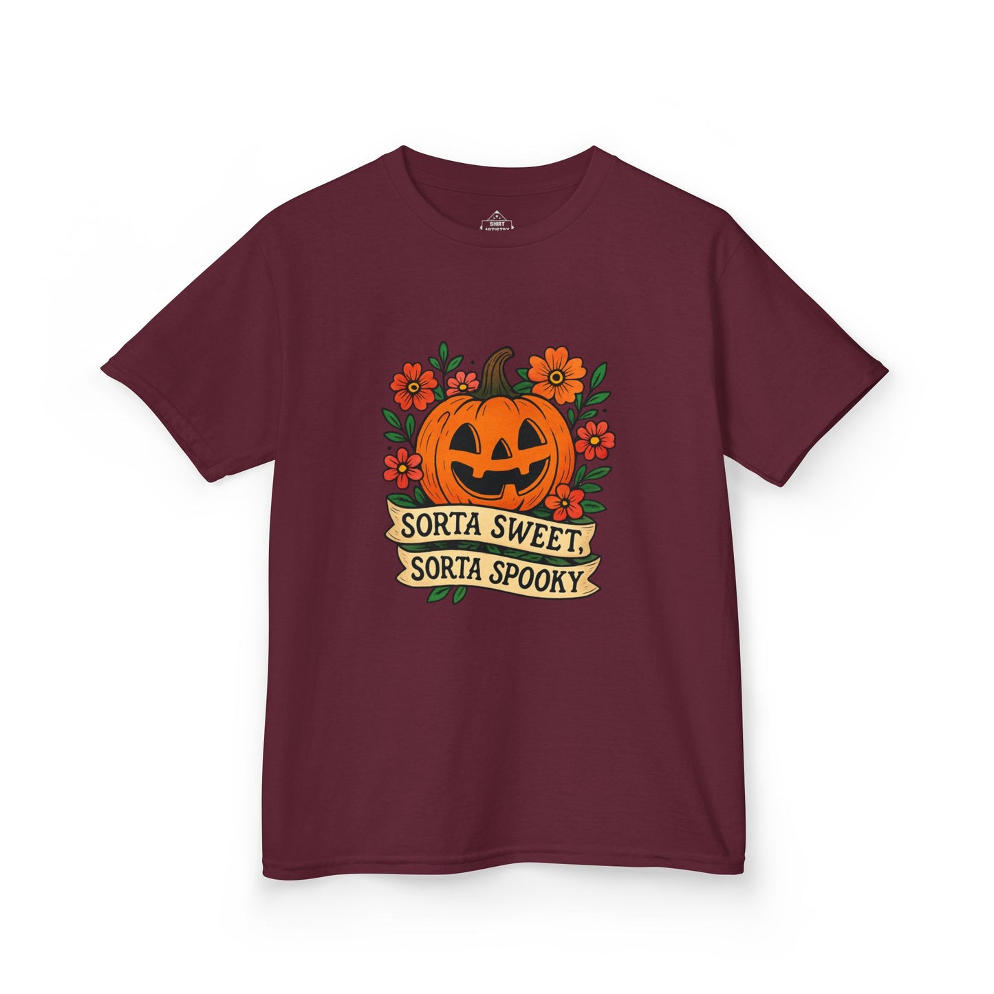 Cute Pumpkin Design – Sorta Sweet, Sorta Spooky Halloween Artwork , Kids T-Shirts