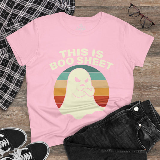 This Is Boo Sheet Funny Halloween | Sarcastic Ghost Shirt for Spooky Season | Retro Ghost Graphic Tee for Men & Women