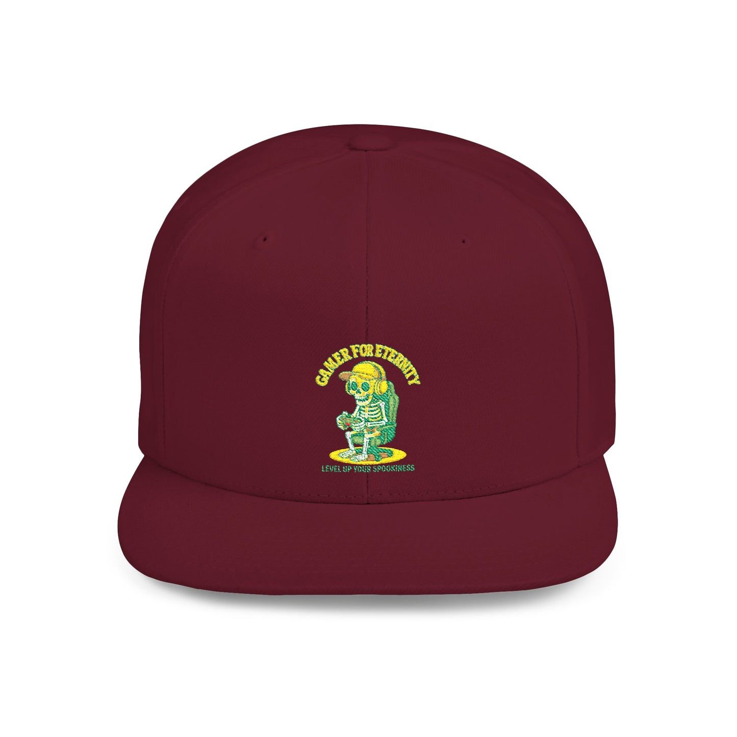 Trendy Flat Bill Snapback Hat, Casual Outdoor Cap, Custom Graphic Hat, Perfect for Summer Festivals, Streetwear Accessory, Snapback Cap