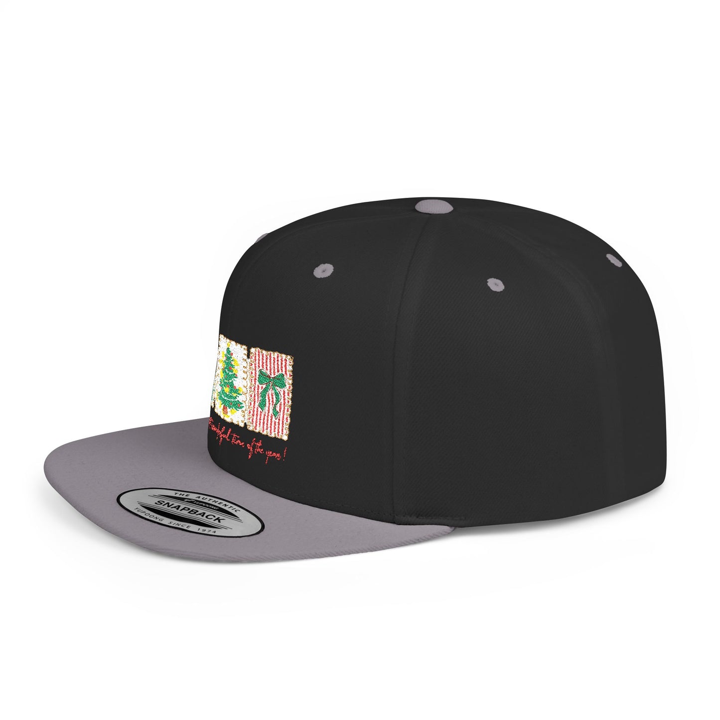 Festive Christmas Tree & Bow Design | It’s the Most Wonderful Time of the Year – Holiday Shirt, Mug, Tote & Home Decor Snapback Cap