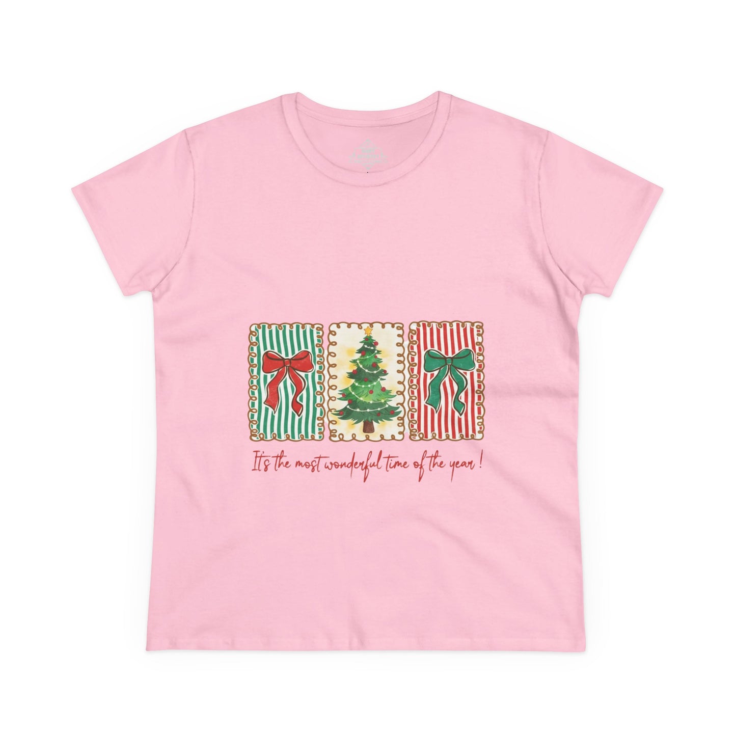 Festive Christmas Tree & Bow Design | It’s the Most Wonderful Time of the Year – Holiday Shirt, Mug, Tote & Home Decor