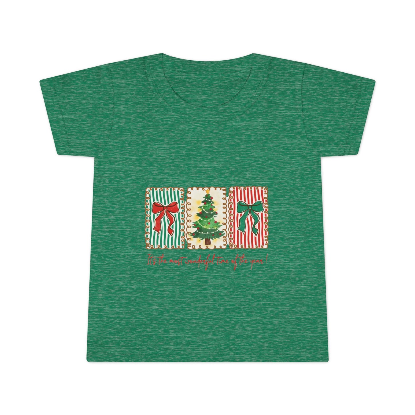 Festive Christmas Tree & Bow Design | It’s the Most Wonderful Time of the Year – Holiday Shirt, Mug, Tote & Home Decor Toddler T-Shirt