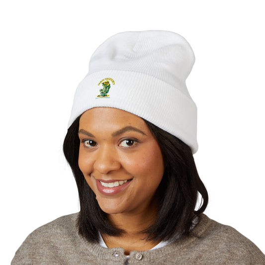 Stylish Embroidered Cuffed Beanie - Cozy Winter Hat for Fans, Gifts for Him or Her, Perfect for Holidays, Outdoor Events, Casual Wear, Cuffed Beanie