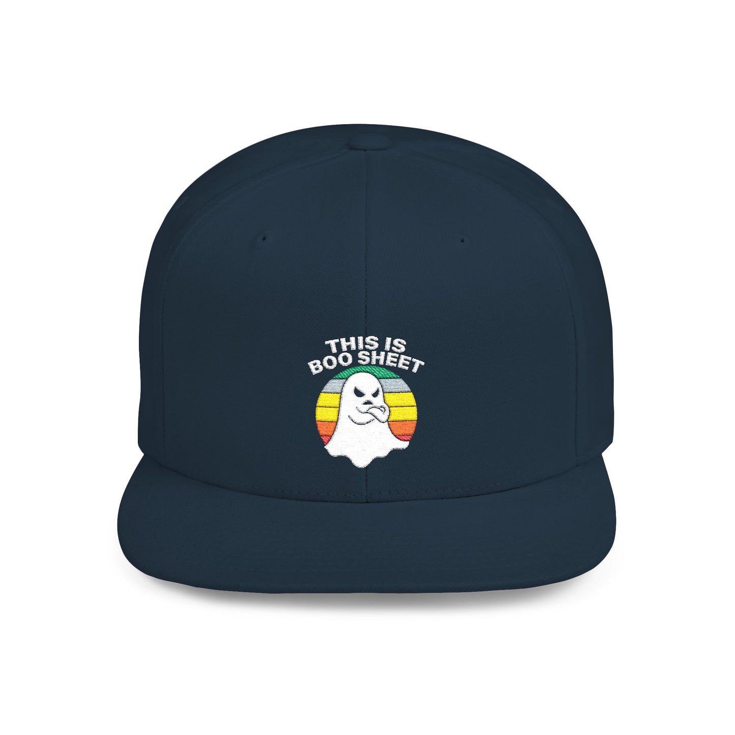 This Is Boo Sheet Funny Halloween T‑Shirt | Sarcastic Ghost Shirt for Spooky Season | Retro Ghost Graphic Tee for Men & Women Snapback Cap