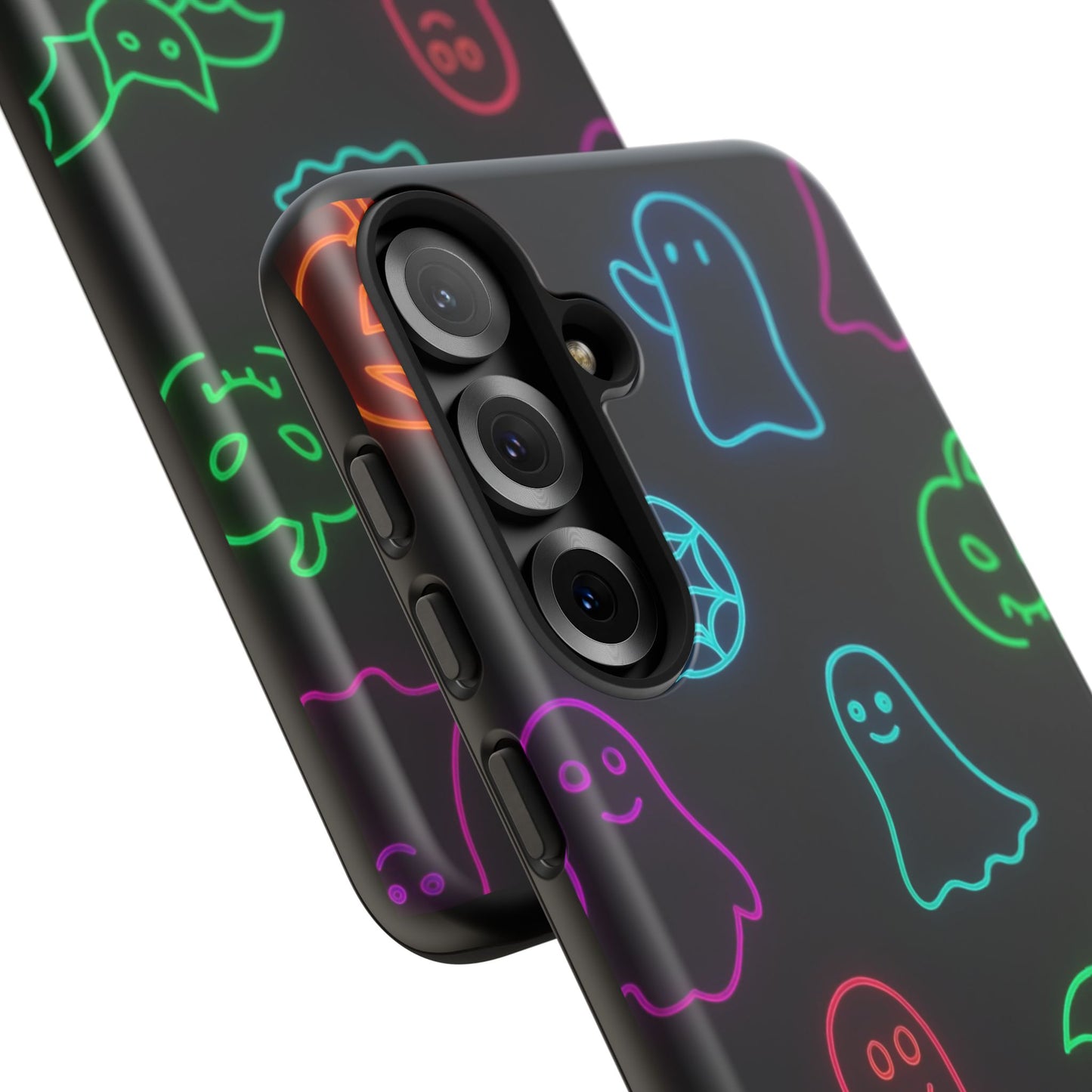 Neon Halloween Pattern | Cute Ghosts, Pumpkins & Bats Glow Design Phone Cases