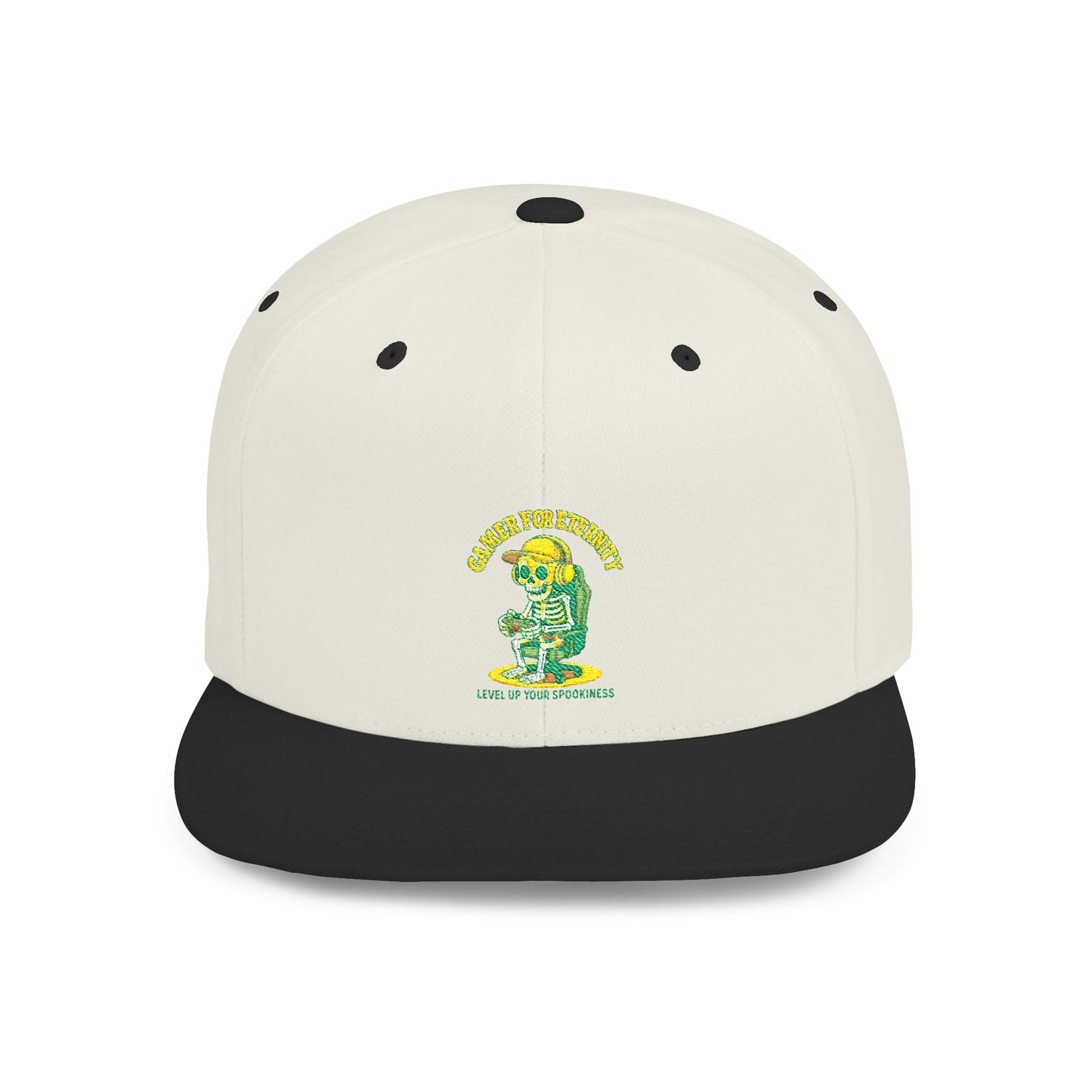Trendy Flat Bill Snapback Hat, Casual Outdoor Cap, Custom Graphic Hat, Perfect for Summer Festivals, Streetwear Accessory, Snapback Cap