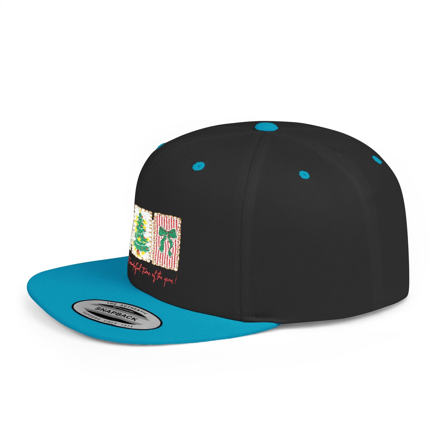 Festive Christmas Tree & Bow Design | It’s the Most Wonderful Time of the Year – Holiday Shirt, Mug, Tote & Home Decor Snapback Cap
