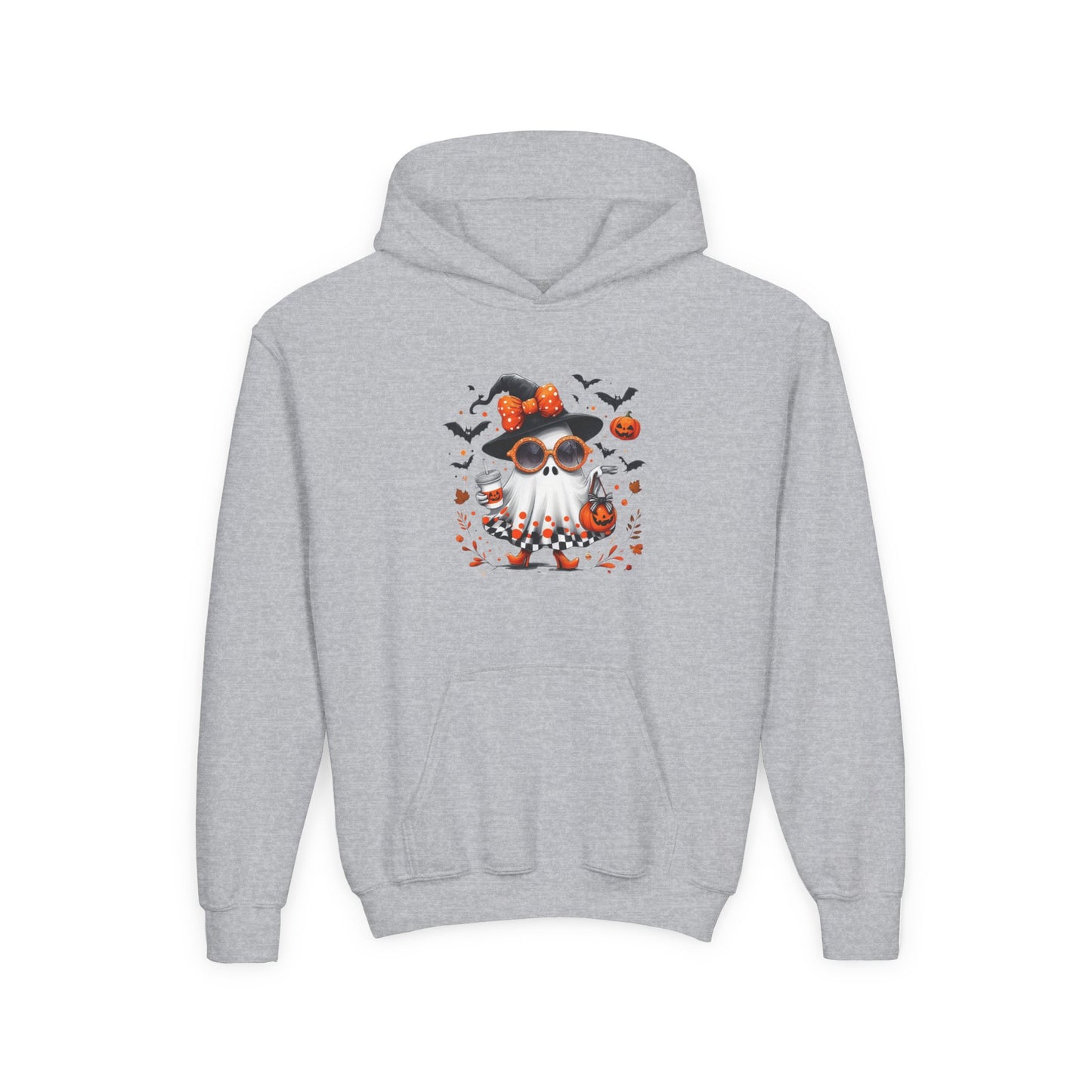 Cute Halloween Ghost T-Shirt | Trendy Witch Ghost Outfit | Spooky Fall Shirt for Women | Pumpkin Aesthetic Halloween Apparel Gift Kids Hoodie