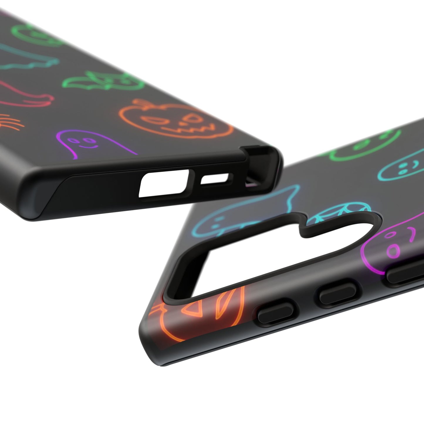 Neon Halloween Pattern | Cute Ghosts, Pumpkins & Bats Glow Design Phone Cases