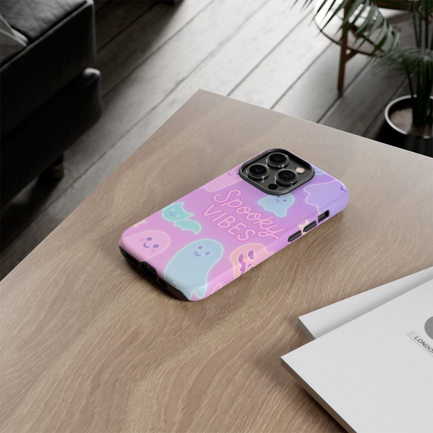 Spooky Vibes Pastel Halloween Design | Cute Ghosts, Pumpkins & Bats Aesthetic Phone Cases