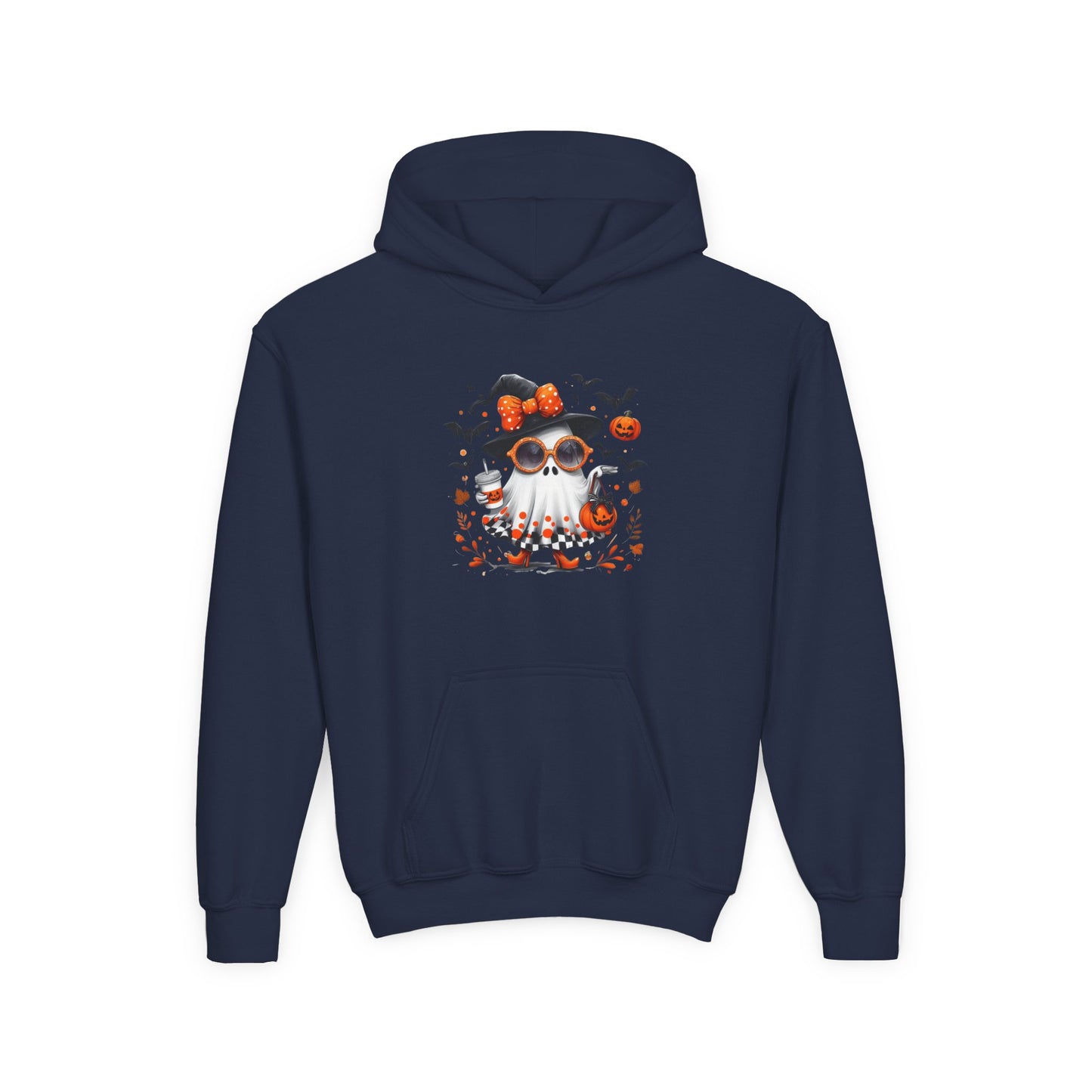 Cute Halloween Ghost T-Shirt | Trendy Witch Ghost Outfit | Spooky Fall Shirt for Women | Pumpkin Aesthetic Halloween Apparel Gift Kids Hoodie