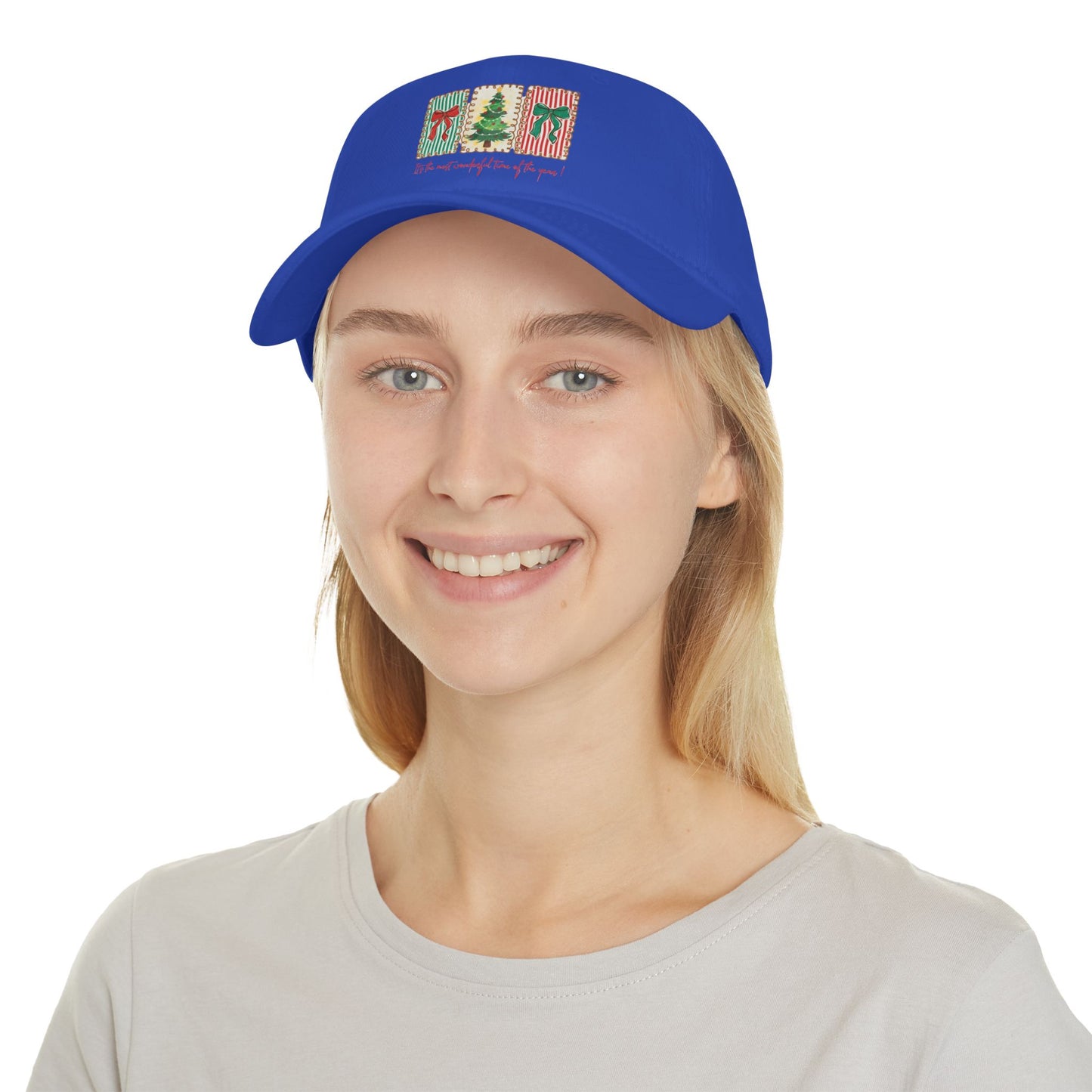 Festive Christmas Tree & Bow Design | It’s the Most Wonderful Time of the Year – Holiday Shirt, Mug, Tote & Home Decor Baseball Caps