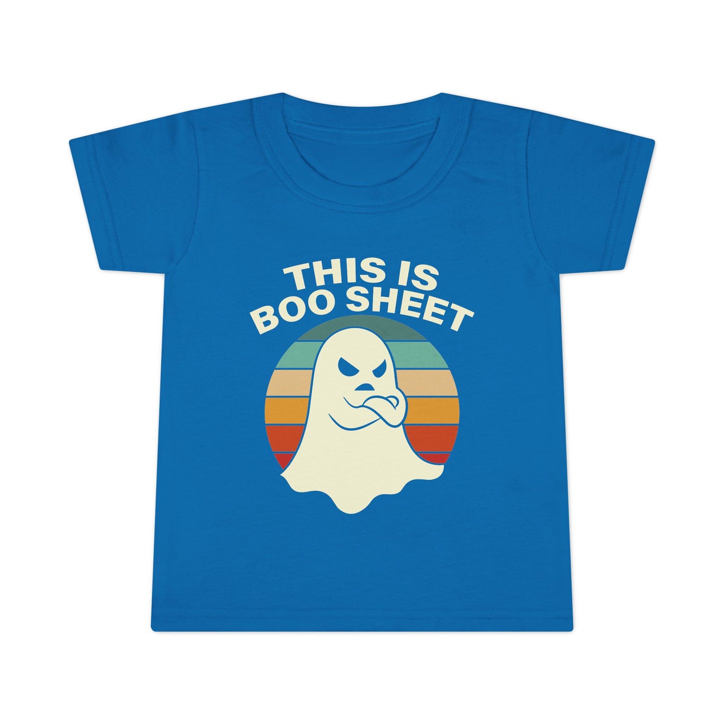This Is Boo Sheet Funny Halloween T‑Shirt | Sarcastic Ghost Shirt for Spooky Season | Retro Ghost Graphic Tee for Men & Women Toddler T-Shirt