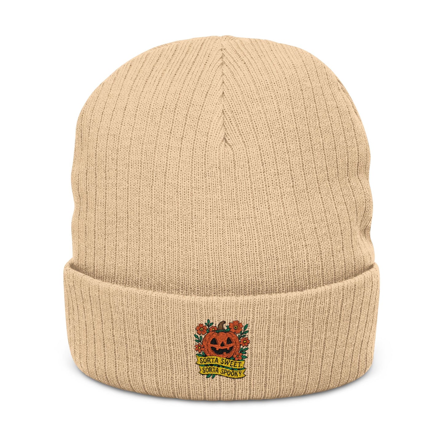 Cute Pumpkin Design – Sorta Sweet, Sorta Spooky Halloween Artwork Knit Cap