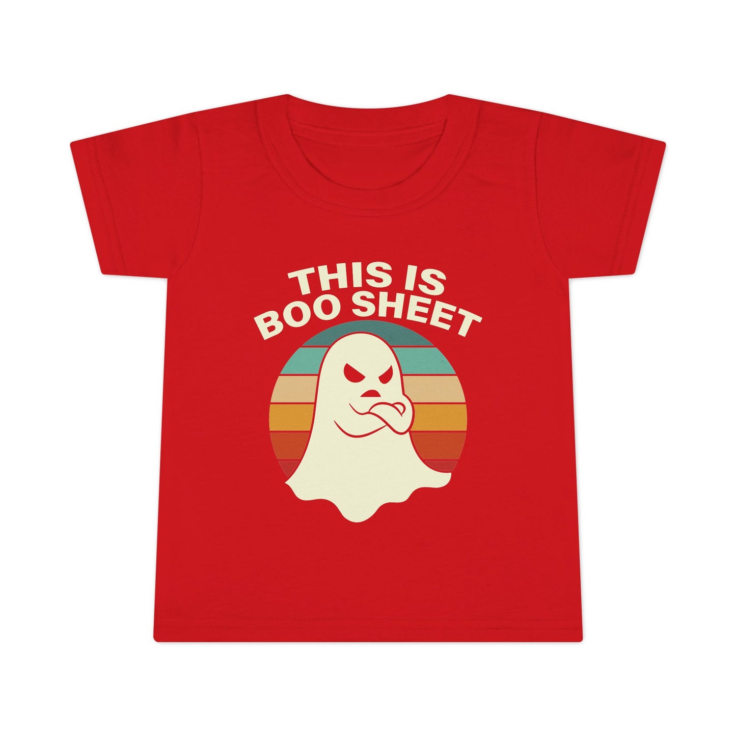 This Is Boo Sheet Funny Halloween T‑Shirt | Sarcastic Ghost Shirt for Spooky Season | Retro Ghost Graphic Tee for Men & Women Toddler T-Shirt