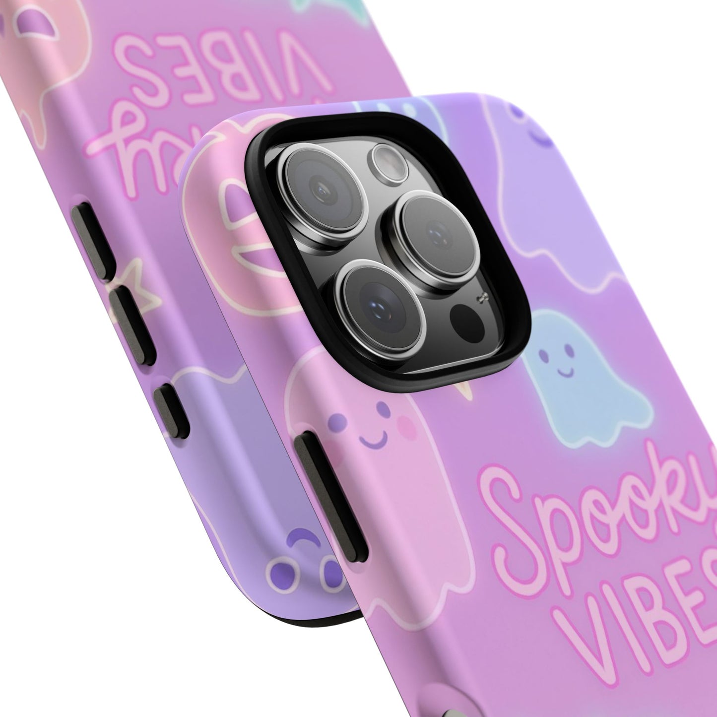 Spooky Vibes Pastel Halloween Design | Cute Ghosts, Pumpkins & Bats Aesthetic Phone Cases