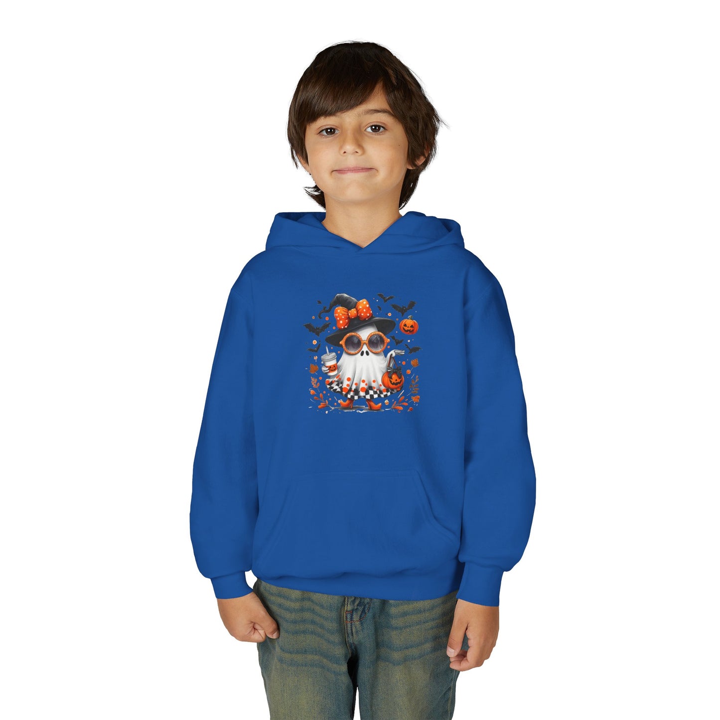 Cute Halloween Ghost T-Shirt | Trendy Witch Ghost Outfit | Spooky Fall Shirt for Women | Pumpkin Aesthetic Halloween Apparel Gift Kids Hoodie