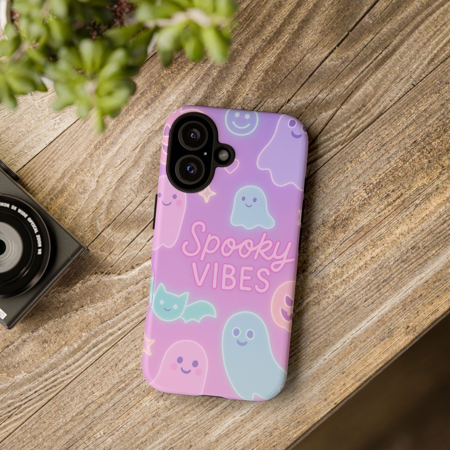 Spooky Vibes Pastel Halloween Design | Cute Ghosts, Pumpkins & Bats Aesthetic Phone Cases