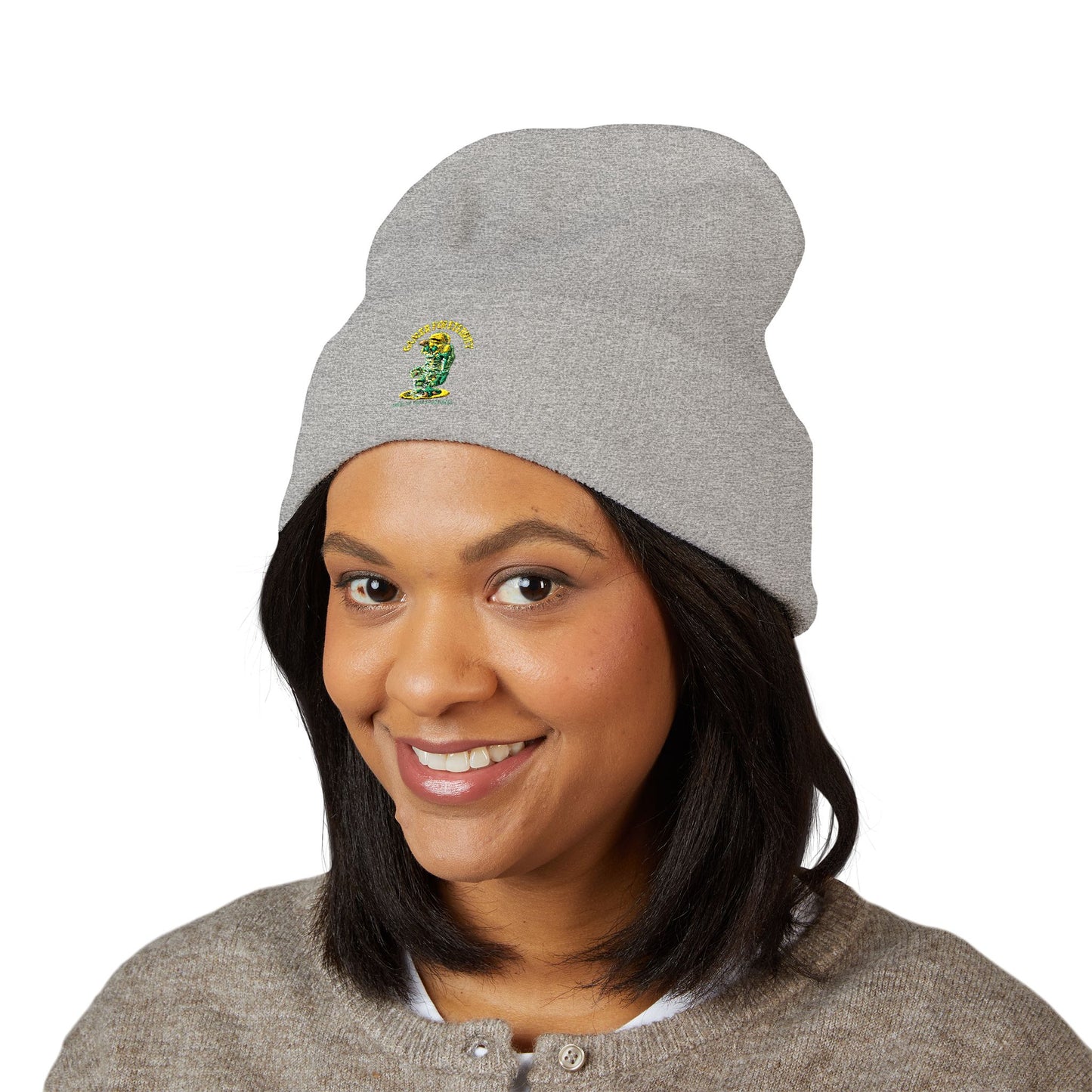 Stylish Embroidered Cuffed Beanie - Cozy Winter Hat for Fans, Gifts for Him or Her, Perfect for Holidays, Outdoor Events, Casual Wear, Cuffed Beanie