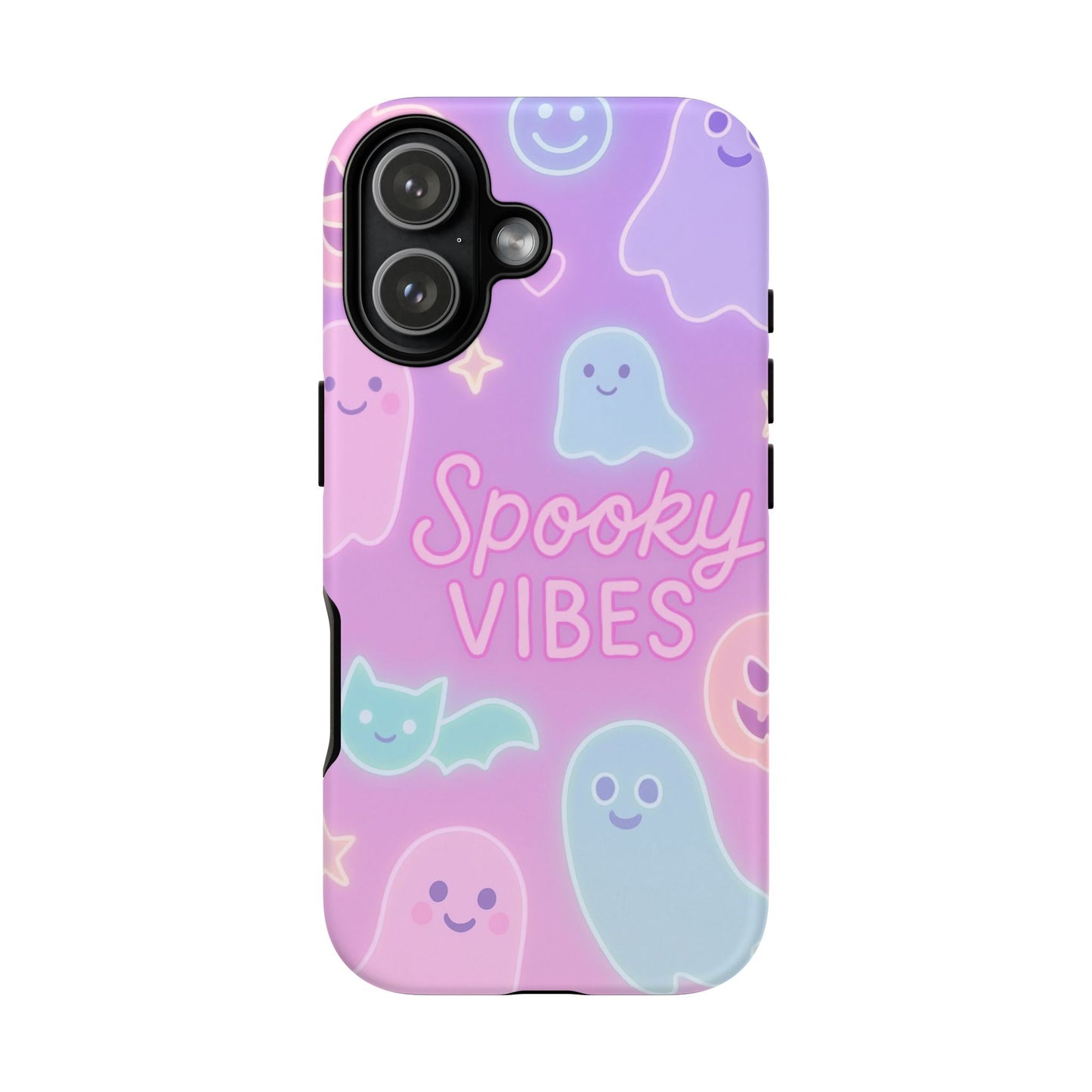 Spooky Vibes Pastel Halloween Design | Cute Ghosts, Pumpkins & Bats Aesthetic Phone Cases