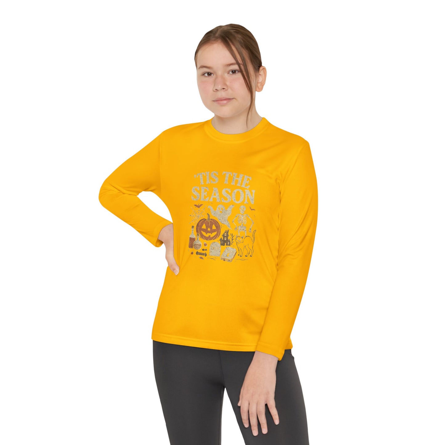 ‘Tis the Season Halloween  | Vintage Spooky Season Shirt with Ghost, Skeleton & Pumpkin | Retro Halloween Graphic Tee for Fall