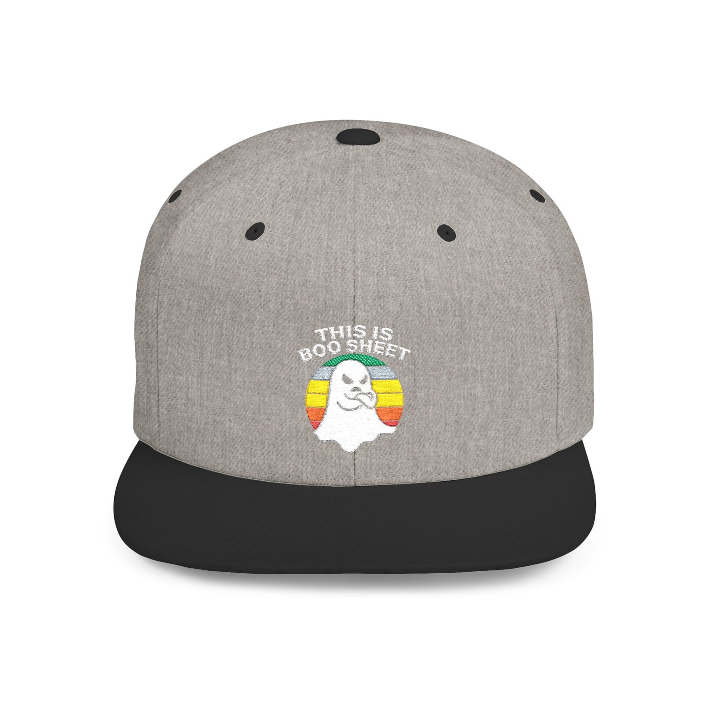 This Is Boo Sheet Funny Halloween T‑Shirt | Sarcastic Ghost Shirt for Spooky Season | Retro Ghost Graphic Tee for Men & Women Snapback Cap