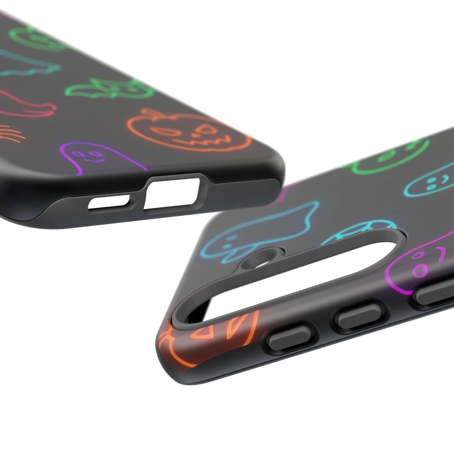 Neon Halloween Pattern | Cute Ghosts, Pumpkins & Bats Glow Design Phone Cases