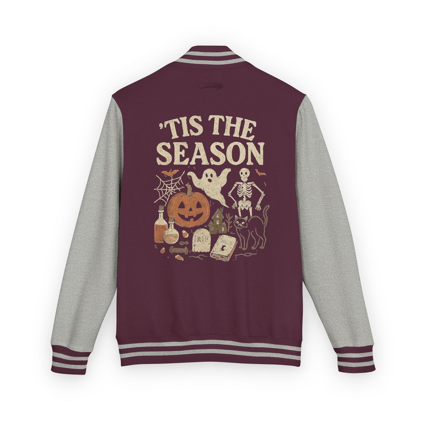 ‘Tis the Season Halloween  | Vintage Spooky Season Shirt with Ghost, Skeleton & Pumpkin | Retro Halloween Graphic Tee for Fall