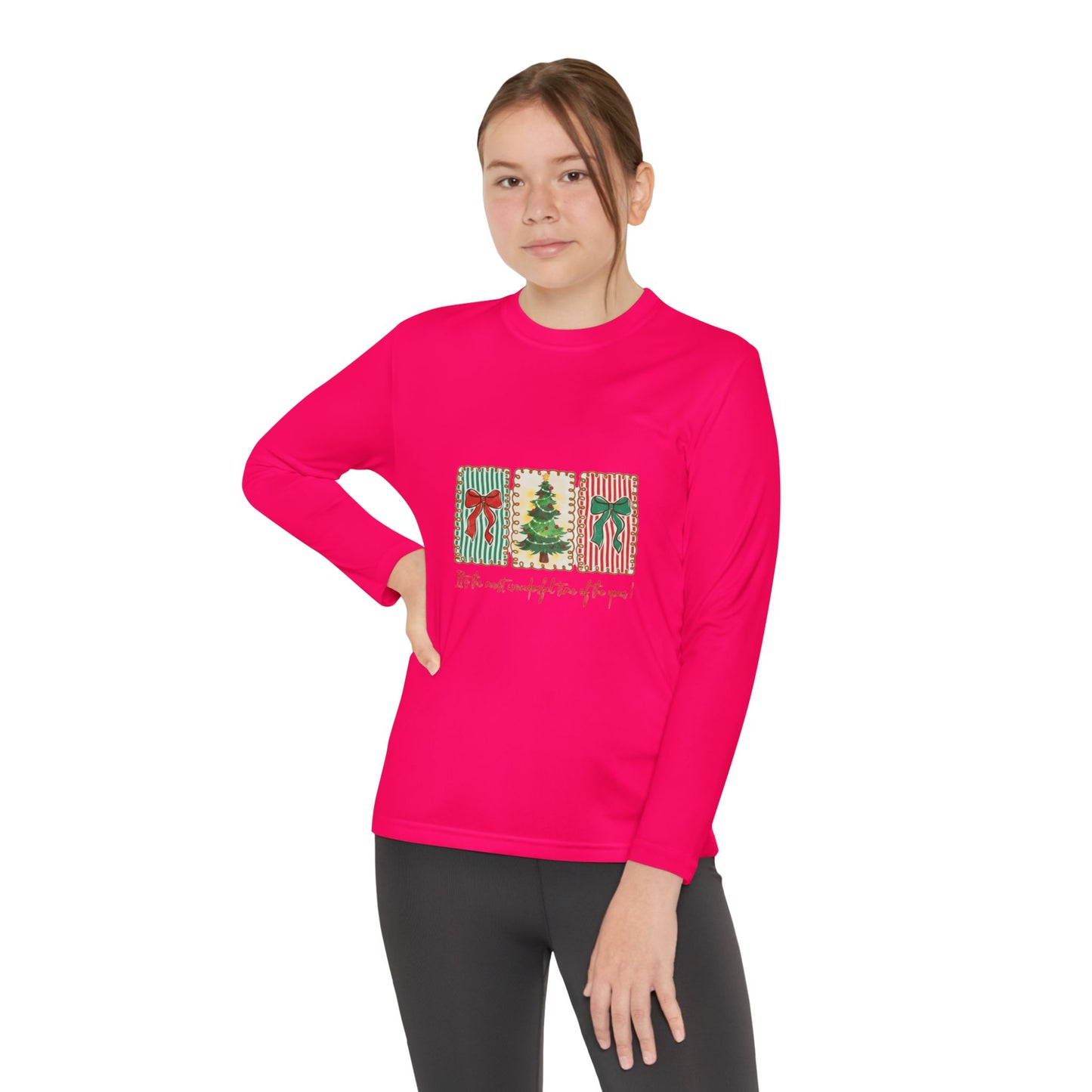 Festive Christmas Tree & Bow Design | It’s the Most Wonderful Time of the Year – Holiday Shirt, Mug, Tote & Home Decor