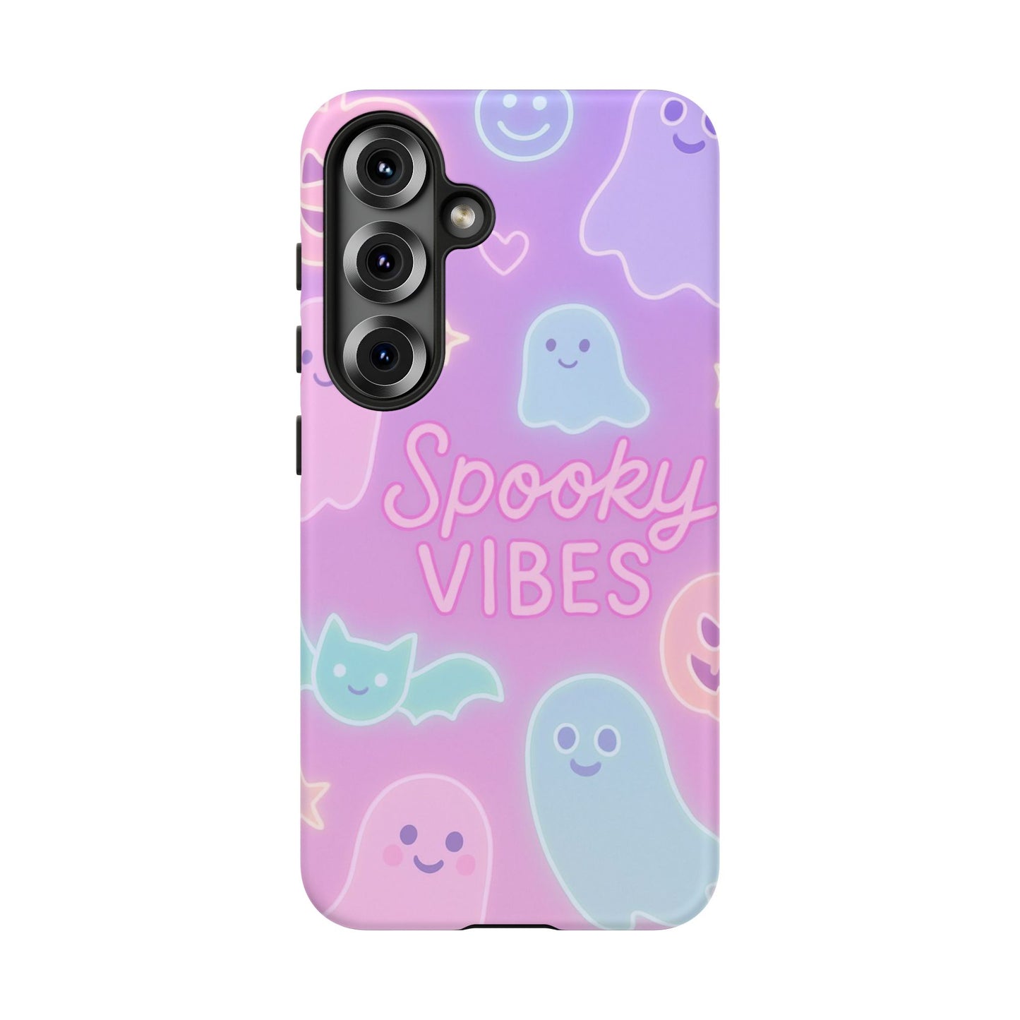 Spooky Vibes Pastel Halloween Design | Cute Ghosts, Pumpkins & Bats Aesthetic Phone Cases
