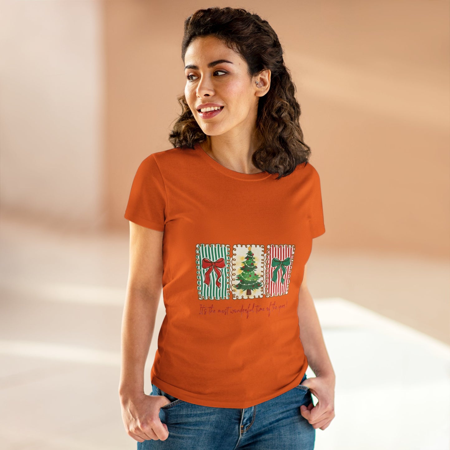 Festive Christmas Tree & Bow Design | It’s the Most Wonderful Time of the Year – Holiday Shirt, Mug, Tote & Home Decor