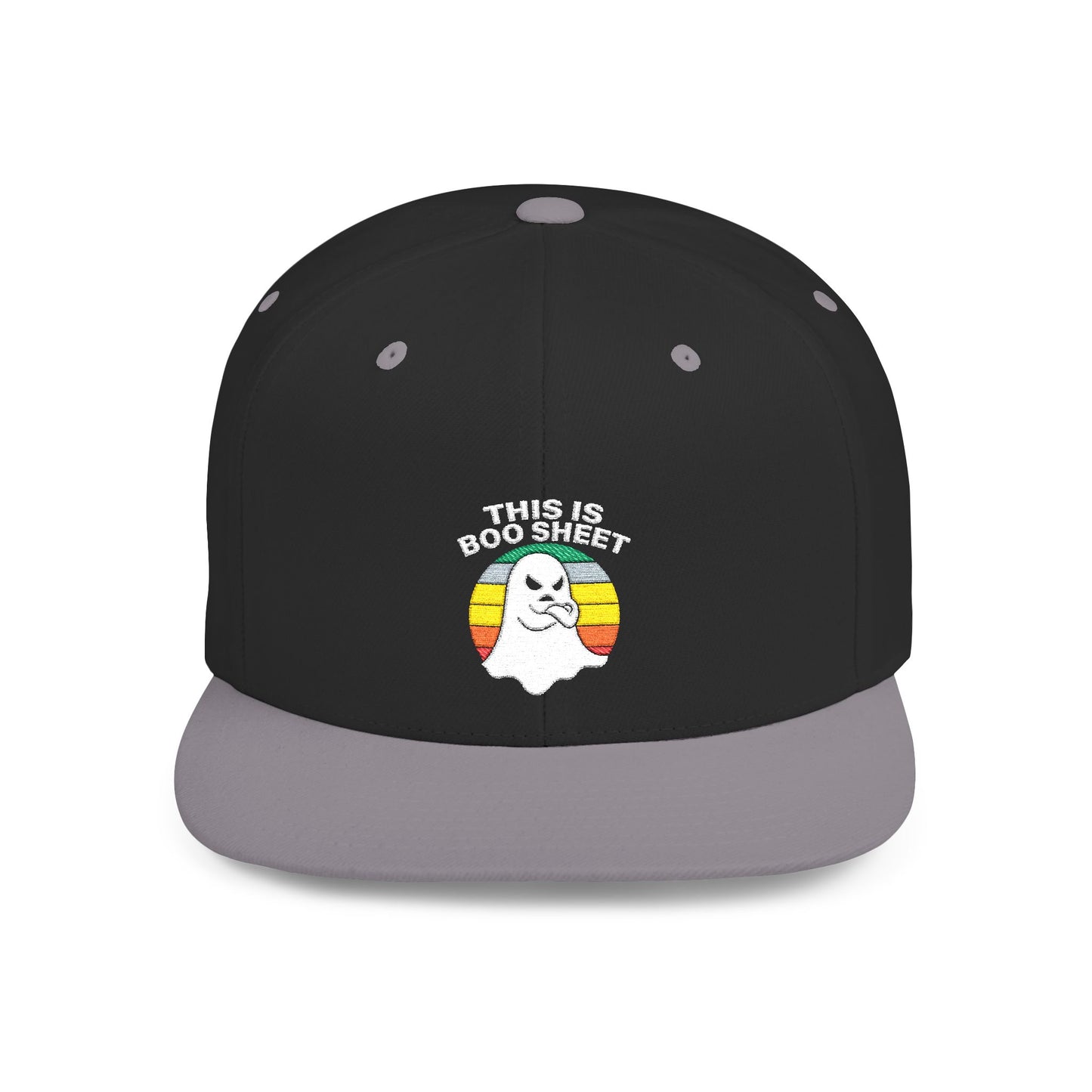 This Is Boo Sheet Funny Halloween T‑Shirt | Sarcastic Ghost Shirt for Spooky Season | Retro Ghost Graphic Tee for Men & Women Snapback Cap