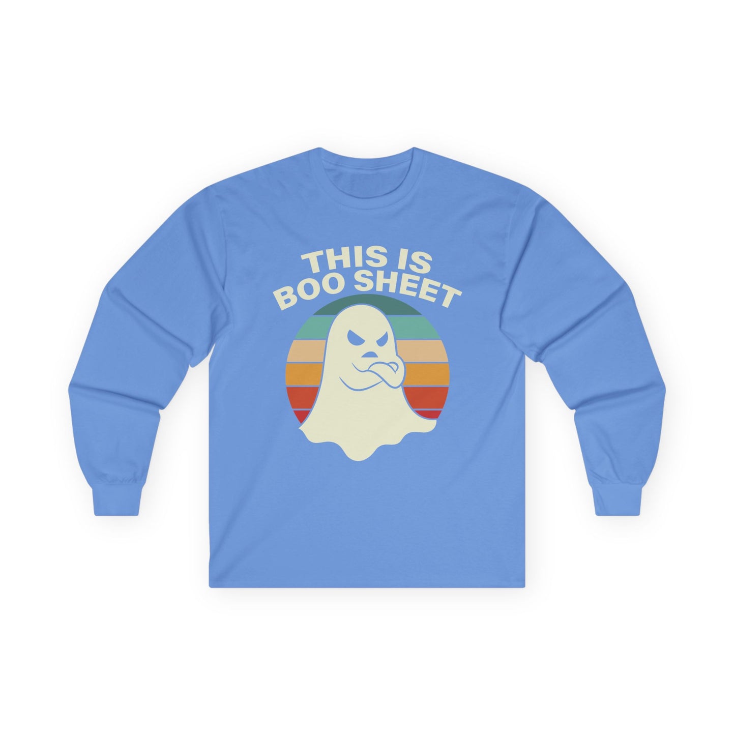 This Is Boo Sheet Funny Halloween T‑Shirt | Sarcastic Ghost Shirt for Spooky Season | Retro Ghost Graphic Tee for Men & Women