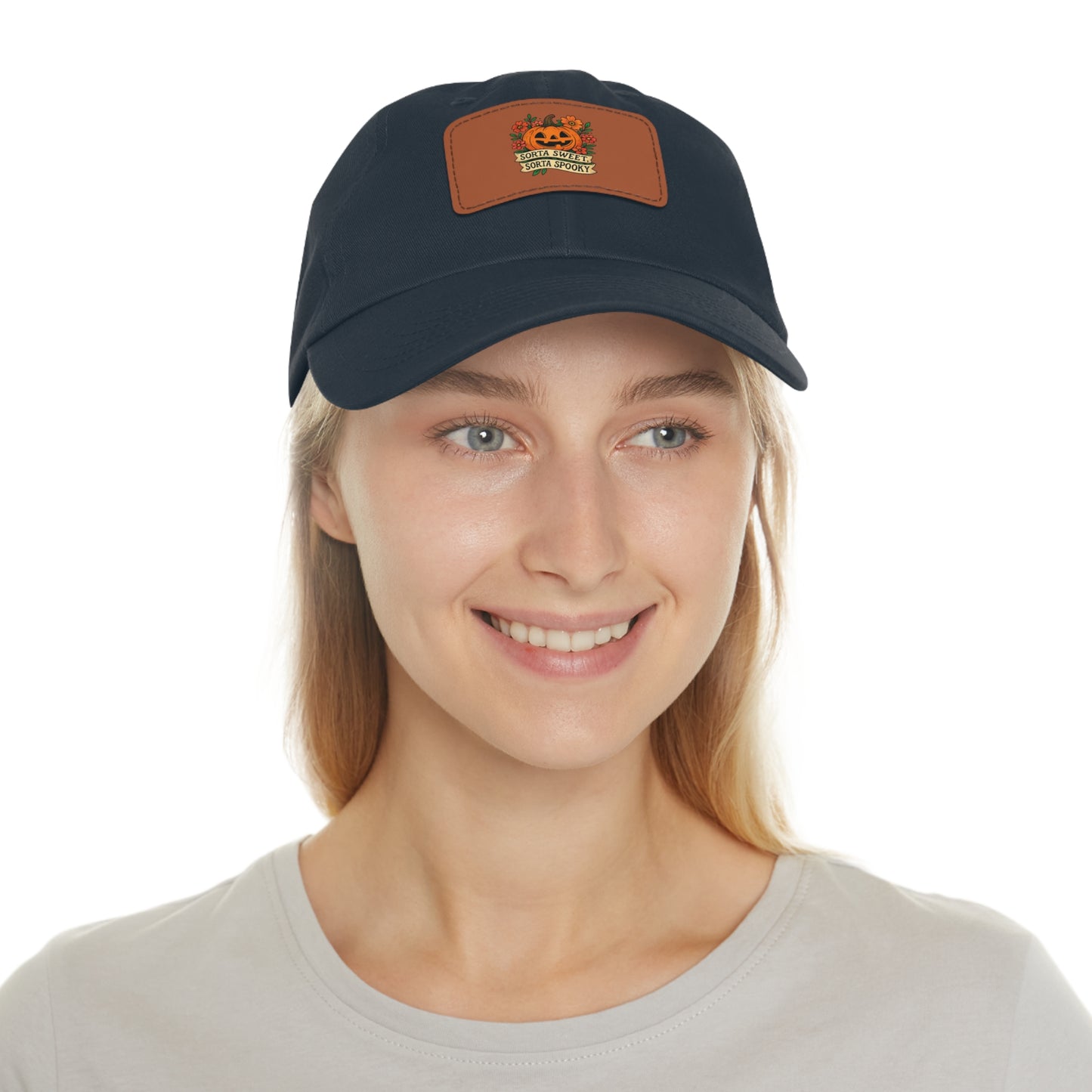 Cute Pumpkin Design – Sorta Sweet, Sorta Spooky Halloween Artwork Dad Hat