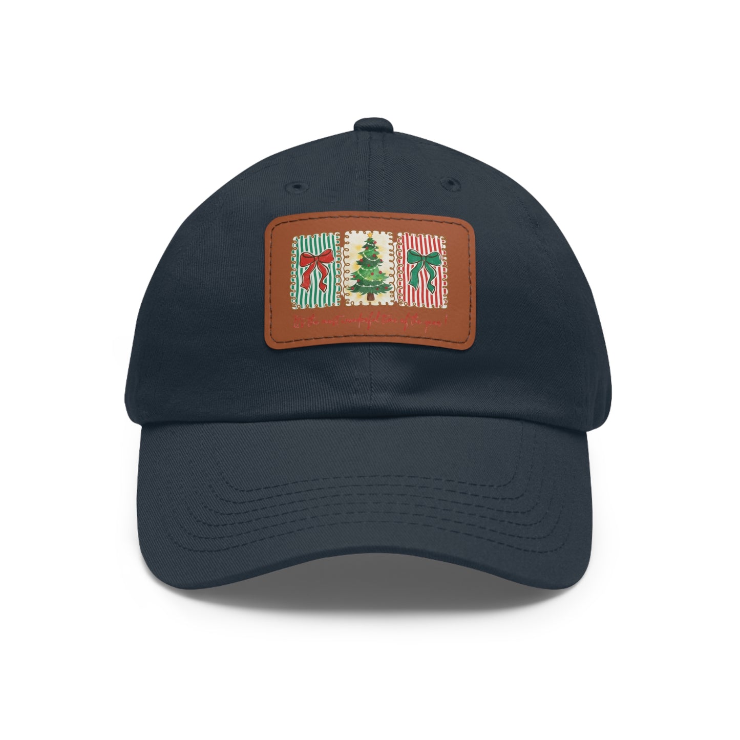 Festive Christmas Tree & Bow Design | It’s the Most Wonderful Time of the Year – Holiday Shirt, Mug, Tote & Home Decor Dad Hat