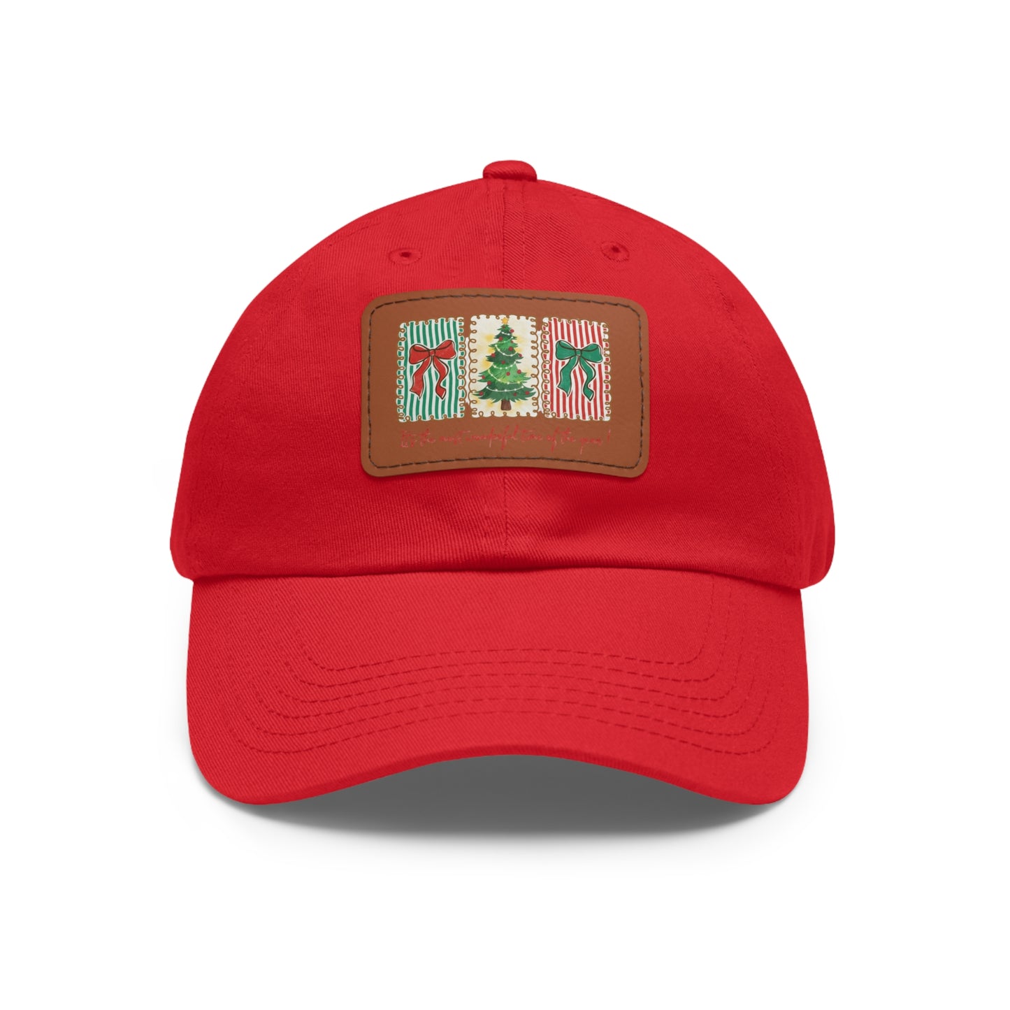Festive Christmas Tree & Bow Design | It’s the Most Wonderful Time of the Year – Holiday Shirt, Mug, Tote & Home Decor Dad Hat