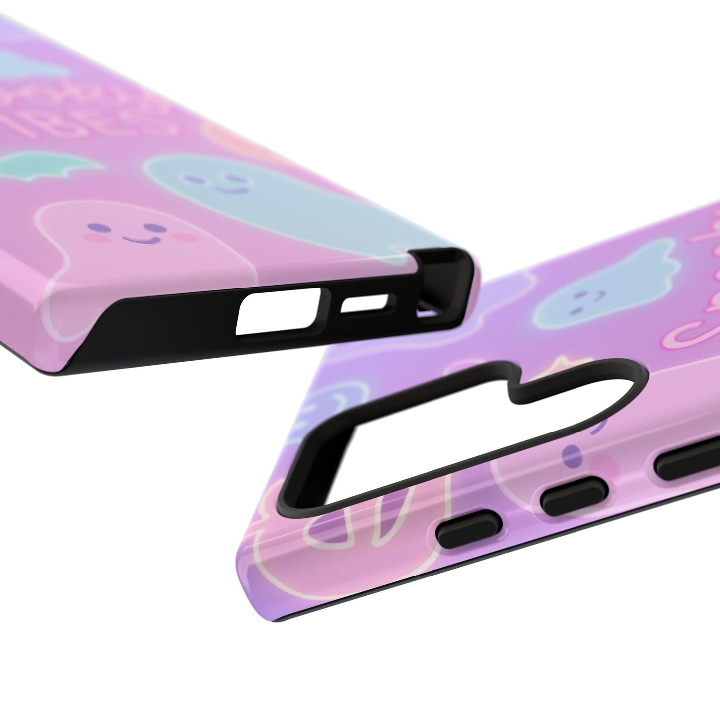Spooky Vibes Pastel Halloween Design | Cute Ghosts, Pumpkins & Bats Aesthetic Phone Cases