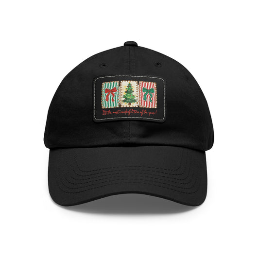 Festive Christmas Tree & Bow Design | It’s the Most Wonderful Time of the Year – Holiday Shirt, Mug, Tote & Home Decor Dad Hat