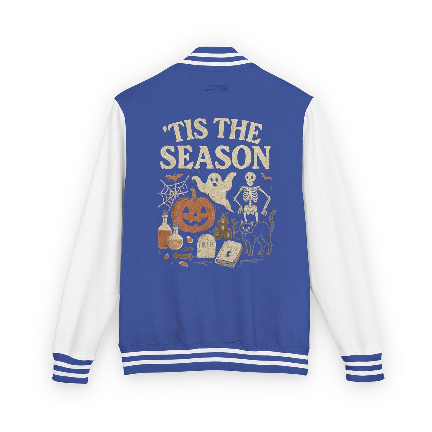 ‘Tis the Season Halloween  | Vintage Spooky Season Shirt with Ghost, Skeleton & Pumpkin | Retro Halloween Graphic Tee for Fall