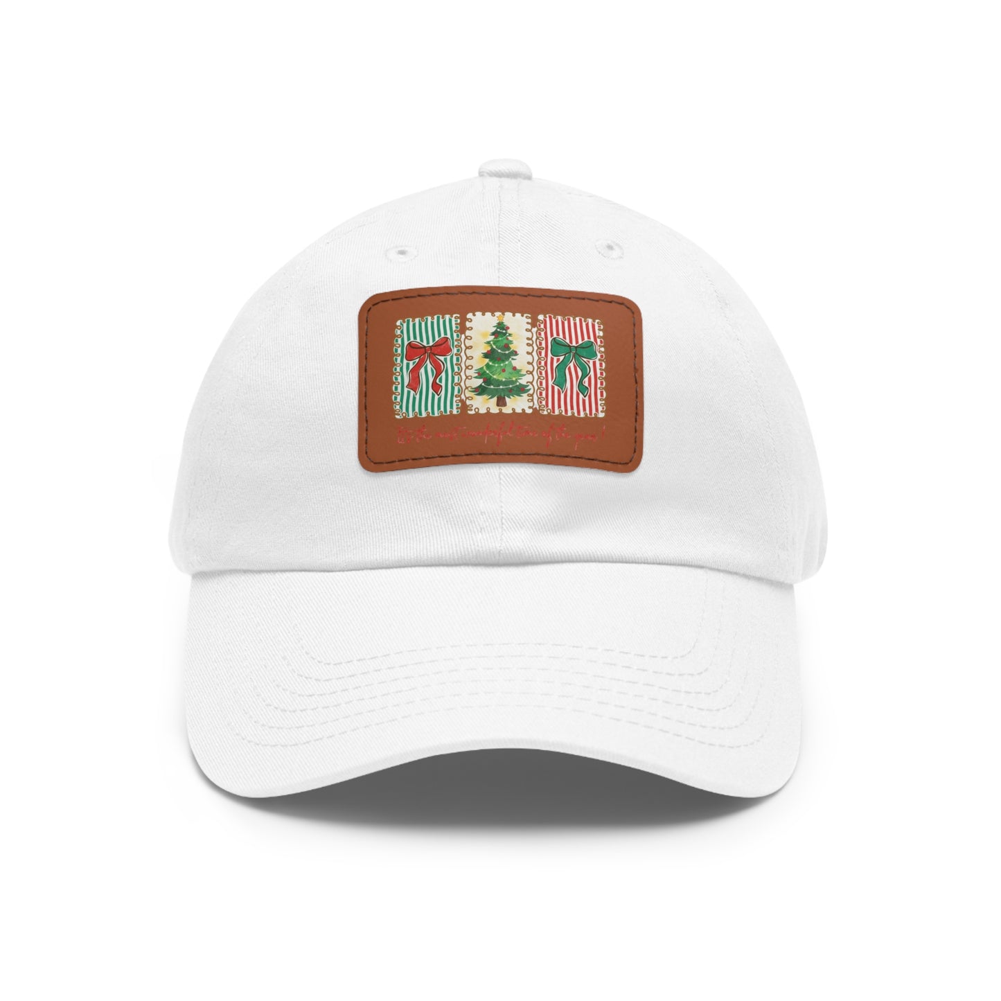 Festive Christmas Tree & Bow Design | It’s the Most Wonderful Time of the Year – Holiday Shirt, Mug, Tote & Home Decor Dad Hat
